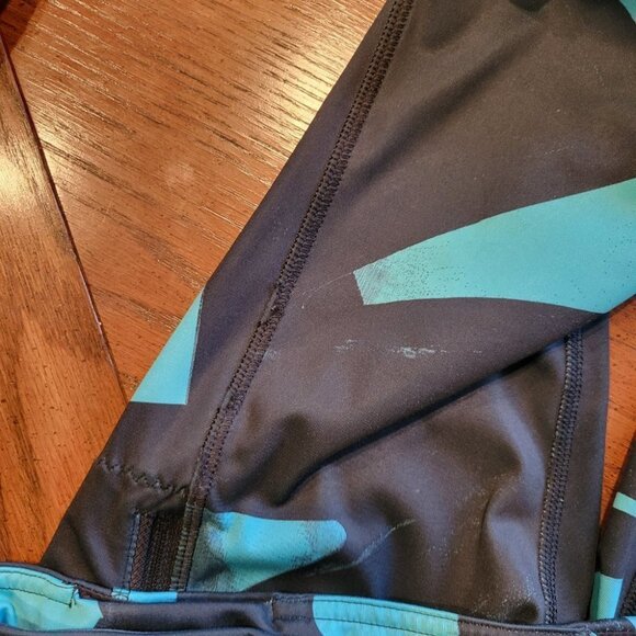 Lululemon Inspire Tight *Full-On Luxtreme (Mesh) Peacock Blue Black W5G70S Sz 4 - Picture 12 of 14